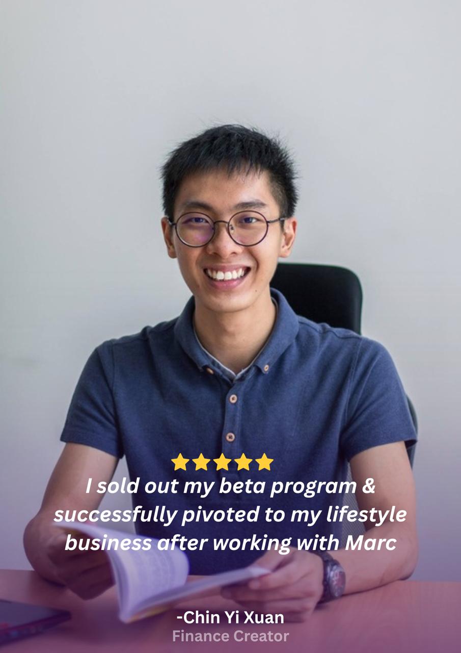 Client testimonial card, Yi